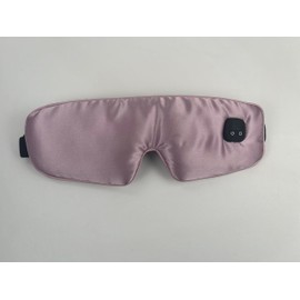 Aroma Season Silk Heated Eye Mask Cordless, 1500mAh Warm Eye Compress for Dry Eyes, Blepharitis, 4 Time Levels and 4 Temperature Settings, Washable (Light Purple Pink)