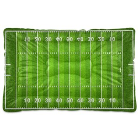 Coikll Football Field Pet Bed Pad Soft Dog Bed Mat with Anti-Slip Bottom, Machine Washable Crate Pad Mattress for Dog Sleeping- 36 * 24inches