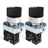 APIELE (Pack of 2) 22mm 2 Position Selector Switch Maintained