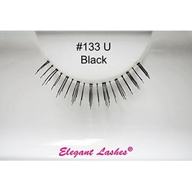 Elegant Lashes #133 Black 100% Human Hair False Under Eyelashes for Lower/Bottom Lashes