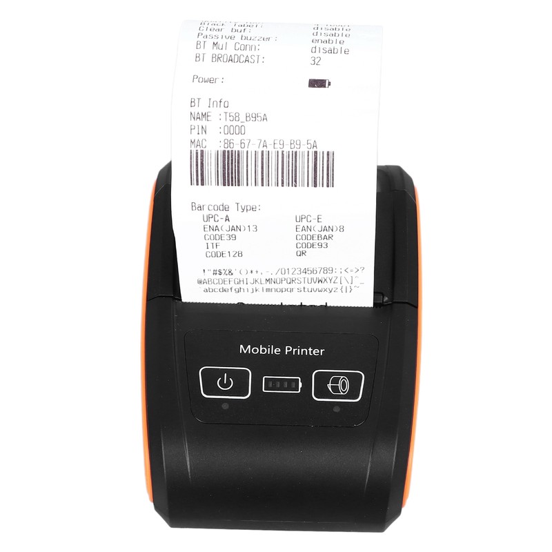 58mm Thermal Printer Bluetooth 4.0 Wireless Multifunction Mini Portable Thermal