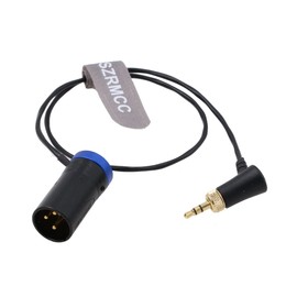 SZRMCC Low Profile XLR 3 Pin Male to Latch 3.5mm TRS Audio Cable for Senn-hoarse EK500 Sony UWP-D Series Wireless Transmitter Receiver (Blue Cap)