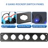 HIYFUH Rocker Switch Panel 20A Waterproof On Off 12V BlueToggle