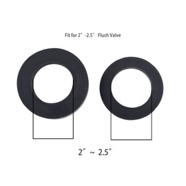 Universal Toilet Tank to Bowl Gasket Repair kit,2 Pcs Gasket and 4 Sets 3.15-in Brass Plated Heavy Duty Rustproof Bolt Hardware Kits Fits Most 2-Inch 2.5-Inch Flush Valve Opening 2-Piece Toilet Tanks