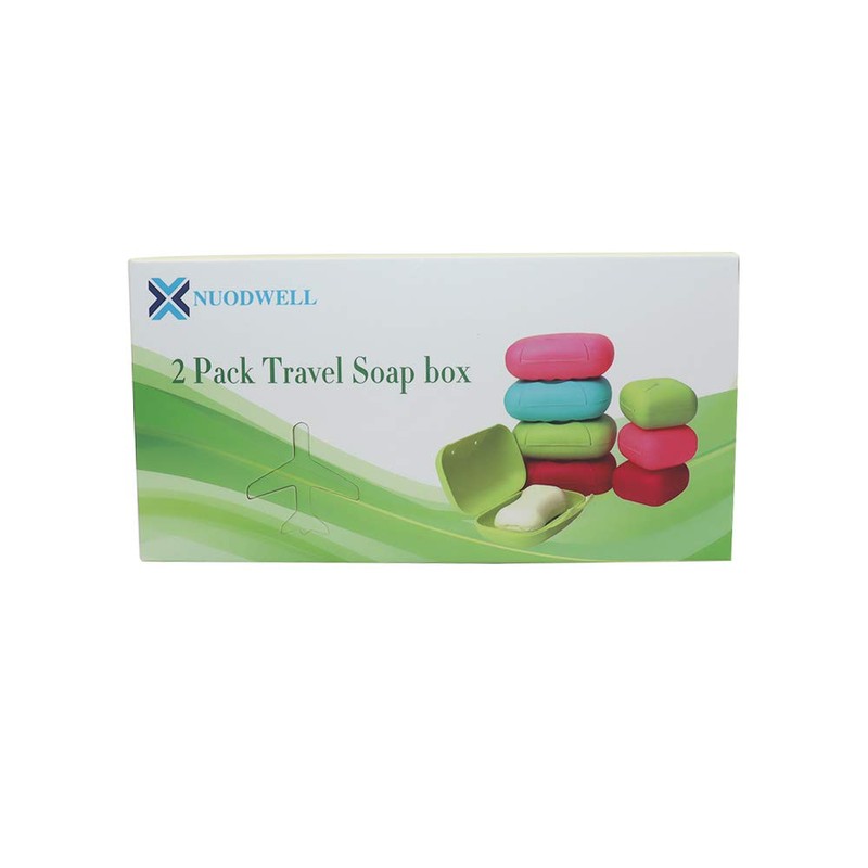 2 PCS Travel Soap Box Waterproof and Leakproof Square Small