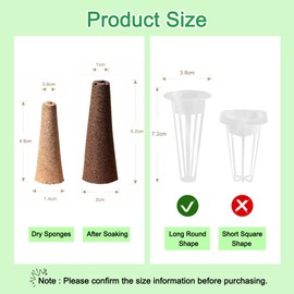 ALIINKD 80pcs Grow Sponges Replacement Seed Pods Compatible with AeroGarden,iDOO Refill Pods for Hydroponics Growing System Supplies