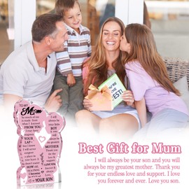MOTONG Gifts for Mum Acrylic Plaque Mum Birthday Gifts, Mum Gifts from Son Presents for Mum, New Mum Gifts for Thanksgiving Christmas Valentines Mothers Day Gifts for Women Birthday Unique