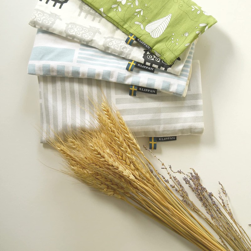 Clippan Wheat Hot and Cold Eye Pillow Lavender Stripes Grey