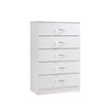HODEDAH 5 Drawer Wood Dresser for Bedroom, Chest of Drawers