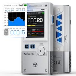 FNIRSI GC-03 Geiger Counter EMF Detector, 3-in-1 Nuclear Radiation Detector EMF Reader, Handheld Rechargeable Electromagnetic Field Meter, Radiation Dosimeter, Beta Gamma X-ray Radiation Monitor Meter