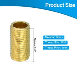 PATIKIL M10 Lamp Tube 5 Pieces 15 mm with Hollow Connector