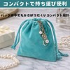 HOTQ ミニジュエリーポーチ ベロア調 巾着袋 巾着袋 ギフト用 12枚セット ラッピング ギフト 8cm×10cm
