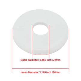 ‎MAGO FAMILY MAGIC Wall Split Flange for 22mm Dia Pipe (0.87 inch), Flange Pipe Cover Decoration, ABS Round Self-Adhesive Escutcheon Plate Cover Water Drain Pipe Line Cover, White, 1 Piece