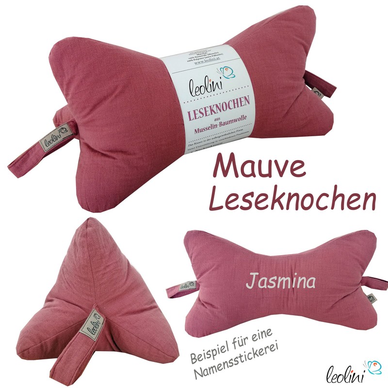 Reading Bone Ergonomic Neck Pillow Made of Muslin Various Colours