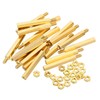 PATIKIL 30mm+6mm M3 Standoff Screws, 40 Pack Brass Hex PCB