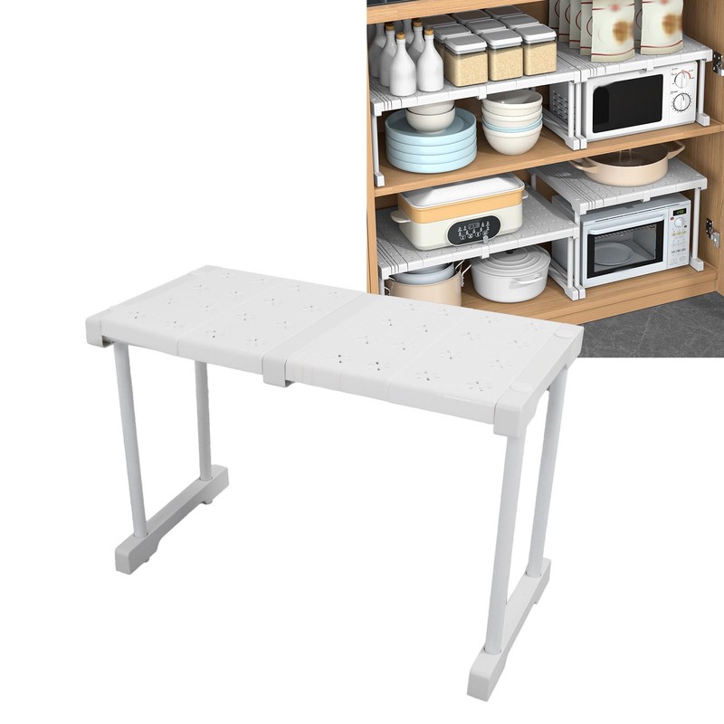 Expandable Shelf Stackable 121lb Load Bearing Divider Storage Rack for