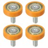 PATIKIL 4pcs 22mm Drawer Roller Plastic Drawer Pulley Replacement Wheel