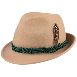 Lipodo Traditional Hat Alpine Hat Wool Felt Women / Men - Women's Hat Trilby Spring Summer Autumn Winter Spring Summer Autumn Winter - One Size Beige, beige, Unit size