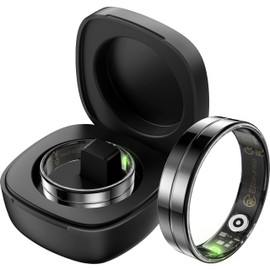 findtime Ultra Thin Smart Ring Heart Rate Monitor Sleep Tracker TikTok Scrolling Ring Blood Oxygen Fitness Tracker Blood Pressure Step Counter Pedometer Waterproof Health Smart Rings for Men Women