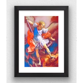 ROSE CLIO St. Michael The Archangel Fine Art Poster Print for Living Room, Bed Room, Office & Home Décor (Size: A3, Laminated, Without Frame)