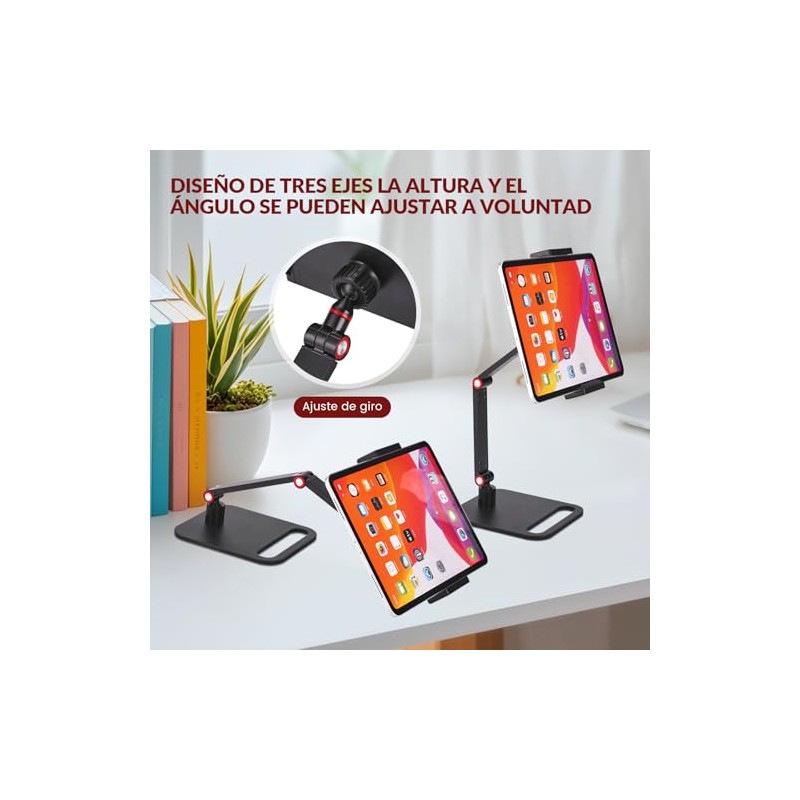 Rabbitstorm Soporte de Aluminio para Tableta, Soporte Ajustable de 360°