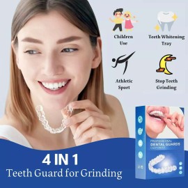Paeceioni Custom Fit Mouth Guard for Teeth Grinding and Clenching Night Guard 4 Pcs