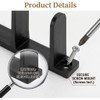 BOLWHAO 4 Pack Sliding Closet Door Floor Guide, Black ABS