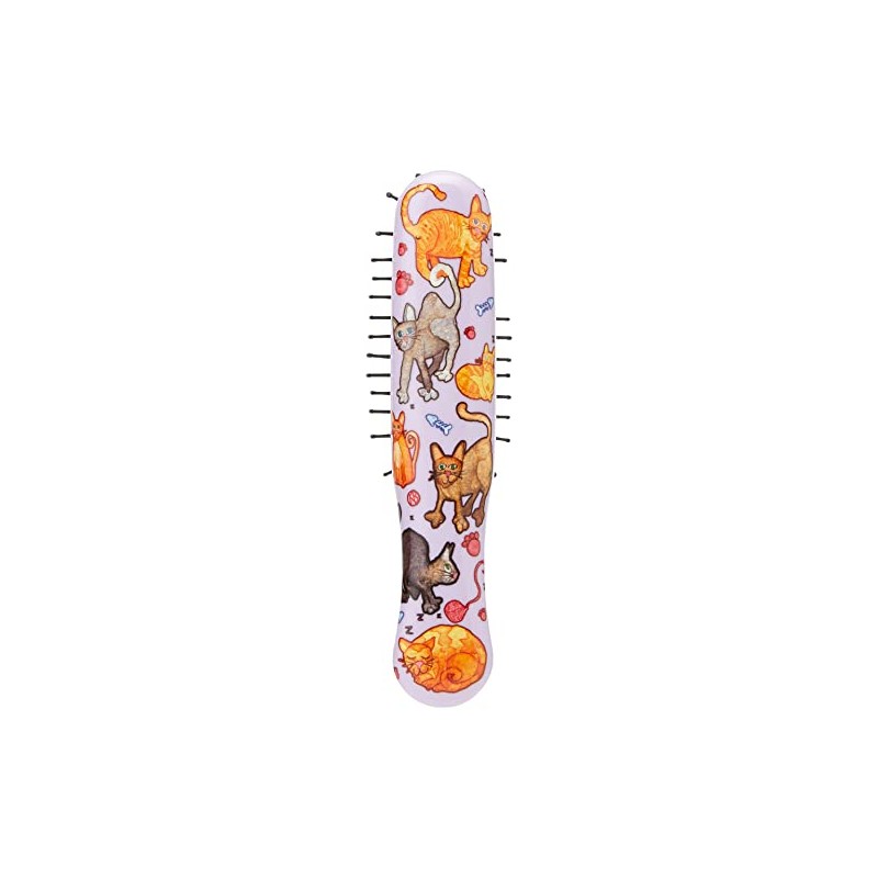 Kent ArtHedz Cats Designed Pocket Size Hairbrush