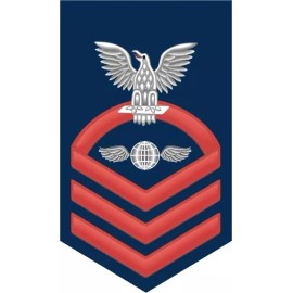 Aviation Electronics Mate AE Navy Chief E-7 Red 5.5" Rank Sticker / Decal