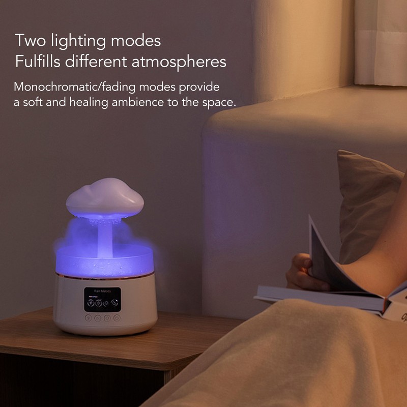 Rain Cloud Essential Oil Diffuser Humidifier Ultrasound Water Drip White