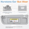 Hurotoms Left Driver Side Sun Visor Without Light for 2006