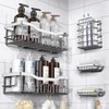 EUDELE 5-Pack Rustproof Stainless Steel Shower Caddy – No Drill