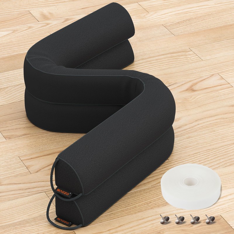 MAGZO Door Draft Stopper 30 Inches, 2 Pack Weighted Triangular