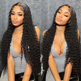 Brazilian Water Wave 4 Bundles (20 22 24 26 Inch) 100% Unprocessed Human Hair Weave Bundles 9A Grade Full Remy Hair Weft for Black Women Natural Color