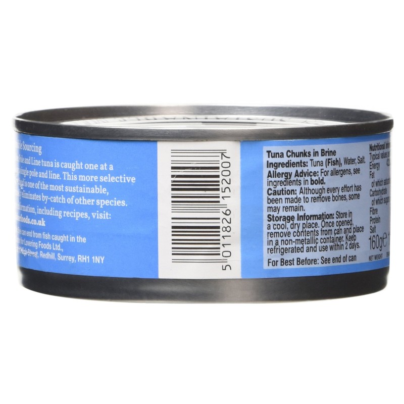 Kingfisher Tuna Chunks in Brine, 160g