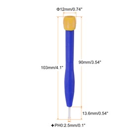 HARFINGTON Plastic Screwdriver PH0 Phillips Head Screwdriver Ceramic Bit Repair Hand Tool with Rotatable Cover for High Frequency Maintenance Circuit Adjustment