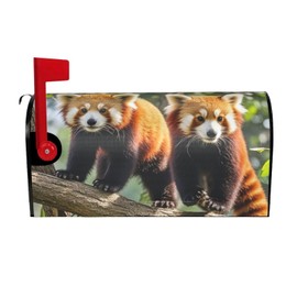 Mailbox Covers Magnetic Post Letter Box Red Pandas Mailbox Wraps Standard Size 25.5x21 in Outdoor Letter Box Cover Garden Decorations Post Box Cover for Outside