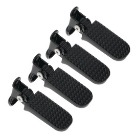 SG Store 2 Pairs of Bike Foot Pegs Length 112mm Pedal 78x37mm Aluminium Alloy Anti-Skid Folding Foot Rest for Mountain Bike E-Bike Motorcycle Black