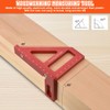3D Multi Angle Measuring Ruler with 45/90 Degree, Aluminum Alloy