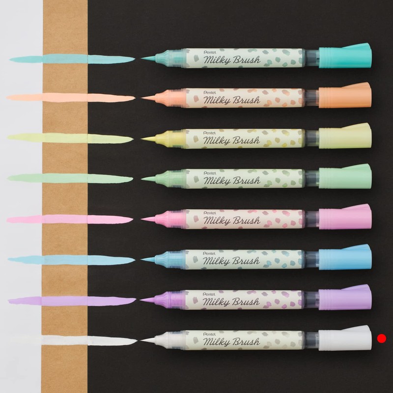 Pentel XGFH-PW Color Brush Pen Milky Blush White