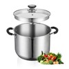 SLOTTET 8 Quart Stainless Steel Stock Pot with Strainer Glass