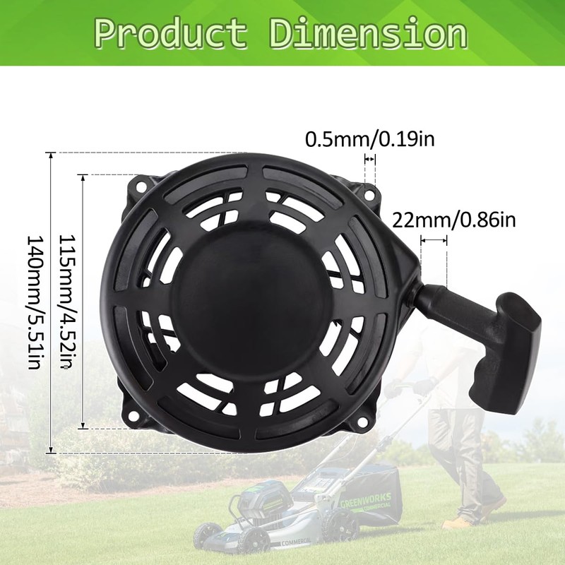 SRJEQC Pull Starter for Briggs Stratton Replacement Parts, Pull Starter