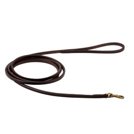 Alvalley Snap Dog Leash - Handmade Leather Dog Leash - Smooth and Soft to Hold - Solid Brass Snap Hardware - Easy to Use - Suitable for Training, Walking, & Showing (Brown, 6ft Long, 6.5 mm Thick)