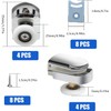 Cokritsm Shower Door Rollers, 25 mm, Shower Cubicle Rollers, 8