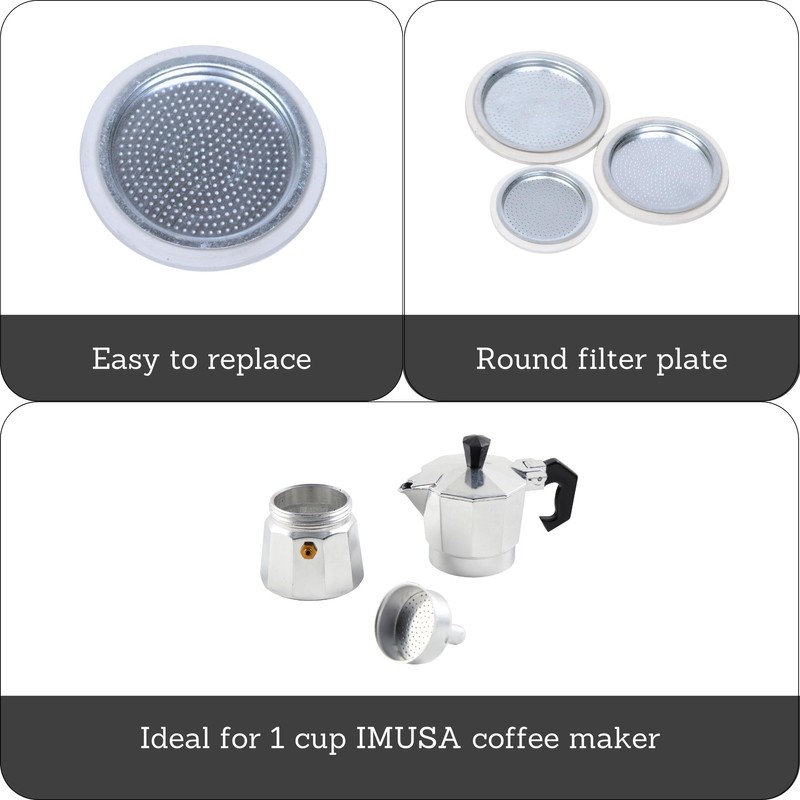 IMUSA Aluminium Stovetop Replacement Rubber Ring & Filter 1-Cup