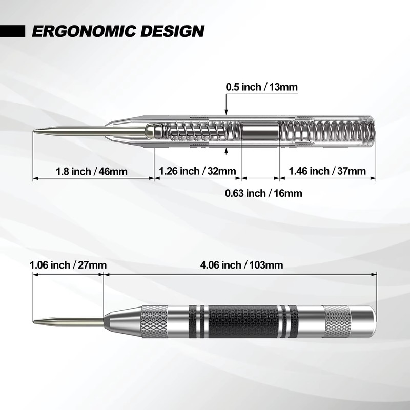 Automatic Center Punch for Wood and Metal Hole Marking –