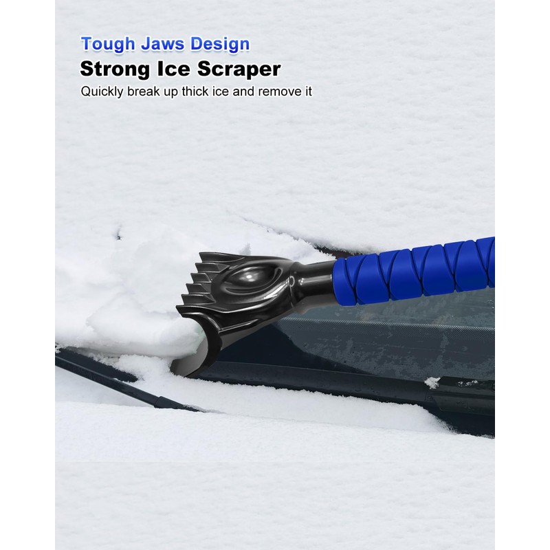 SEAAES 33 Inch Snow Brush and Ice Scraper for Car