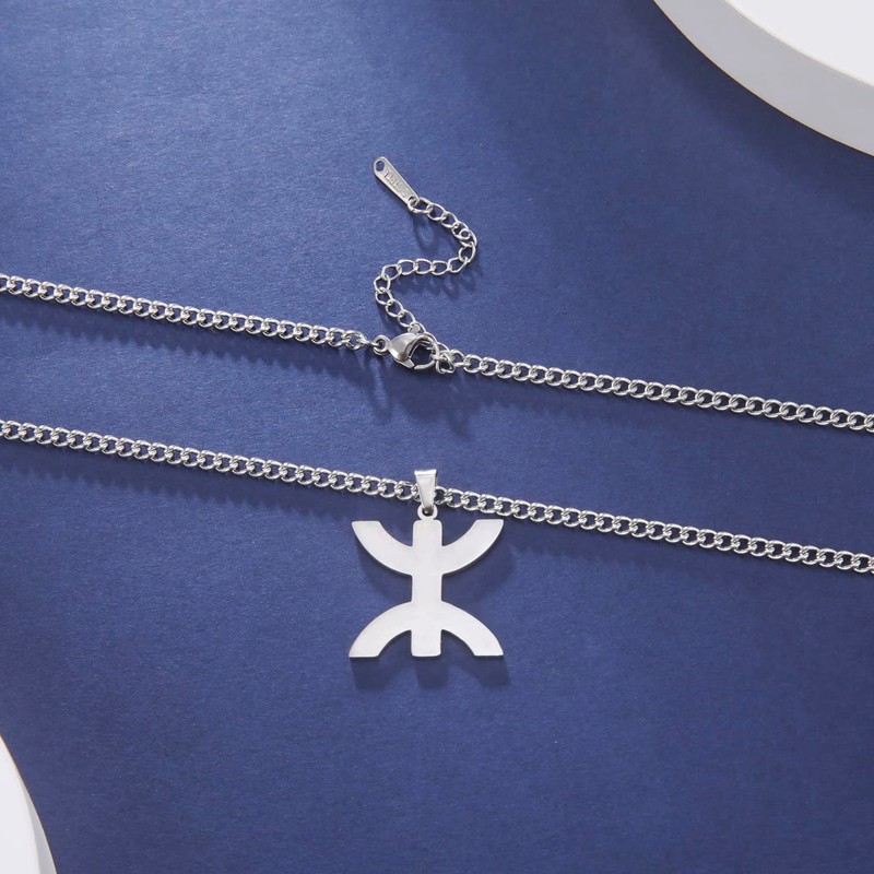 EUEAVAN African Berber Symbol Pendant Necklace African Ethnic Necklace Muslim