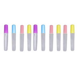 HEEPDD 10 Pieces Plastic Sewing Needle Containers Set, Transparent Storage Tubes for Fine and Felting Needles, Ideal for Embroidery and DIY Crafts