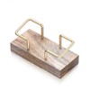 HORRAu Business Card Holder Wood Card Organiser Walnut Wood and